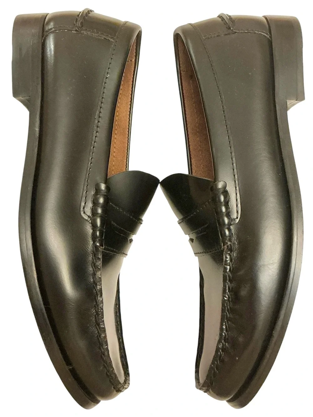 Florsheim Berkley Black Leather Penny Loafers  Moc Toe Slip-Ons Size-8.5D Men’s